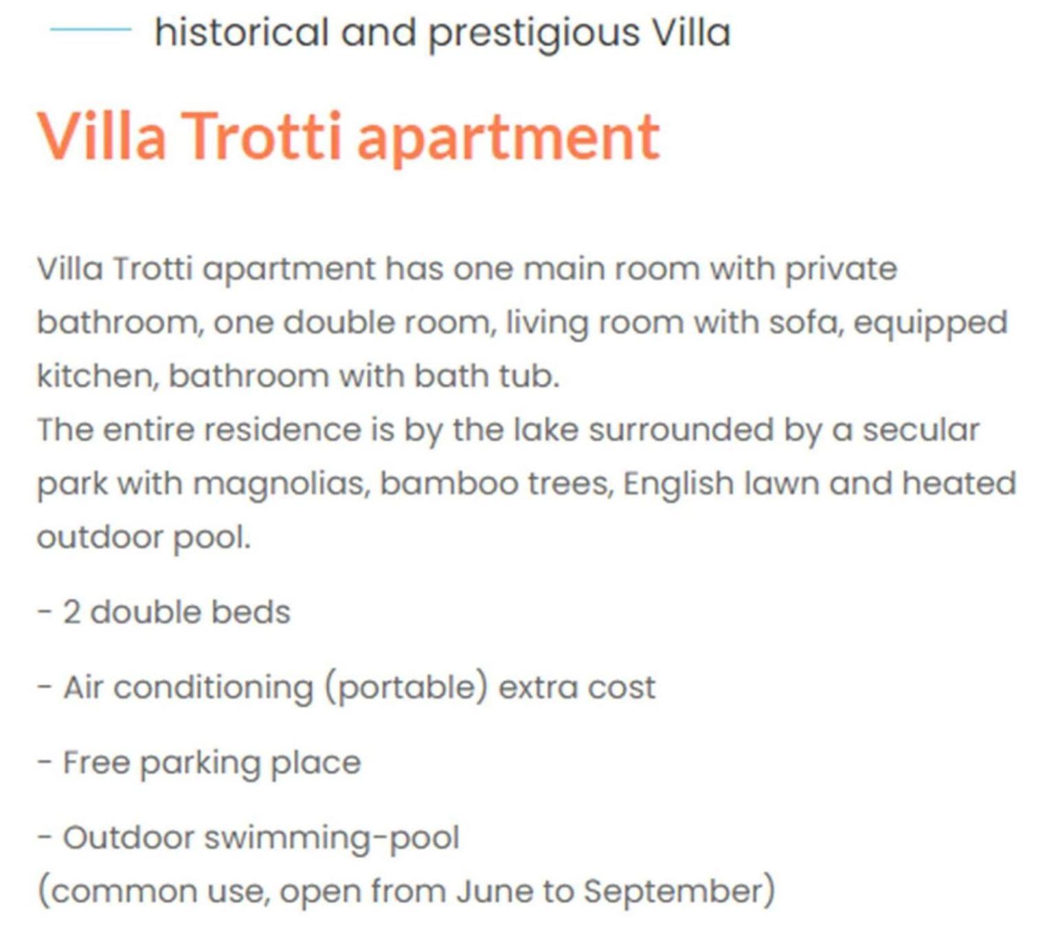 בלאג'יו Miralago Apartments Villa Trotti מראה חיצוני תמונה